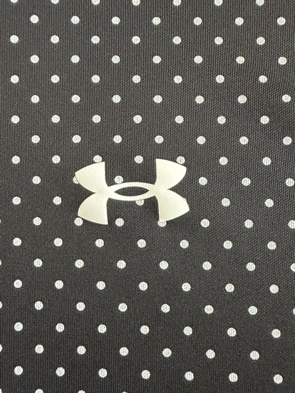 Under Armour Black Polo with White Polka Dots - Picture 3 of 5